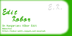 edit kobor business card